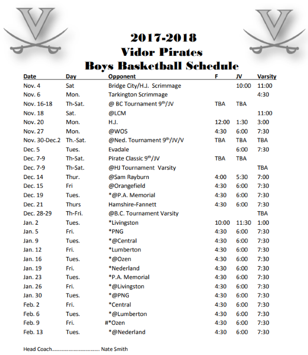 Area High School Basketball Schedules - KOGT