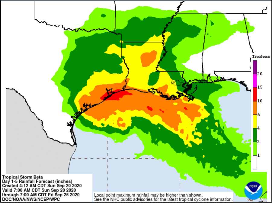 Predicted Rain Totals From Beta - KOGT