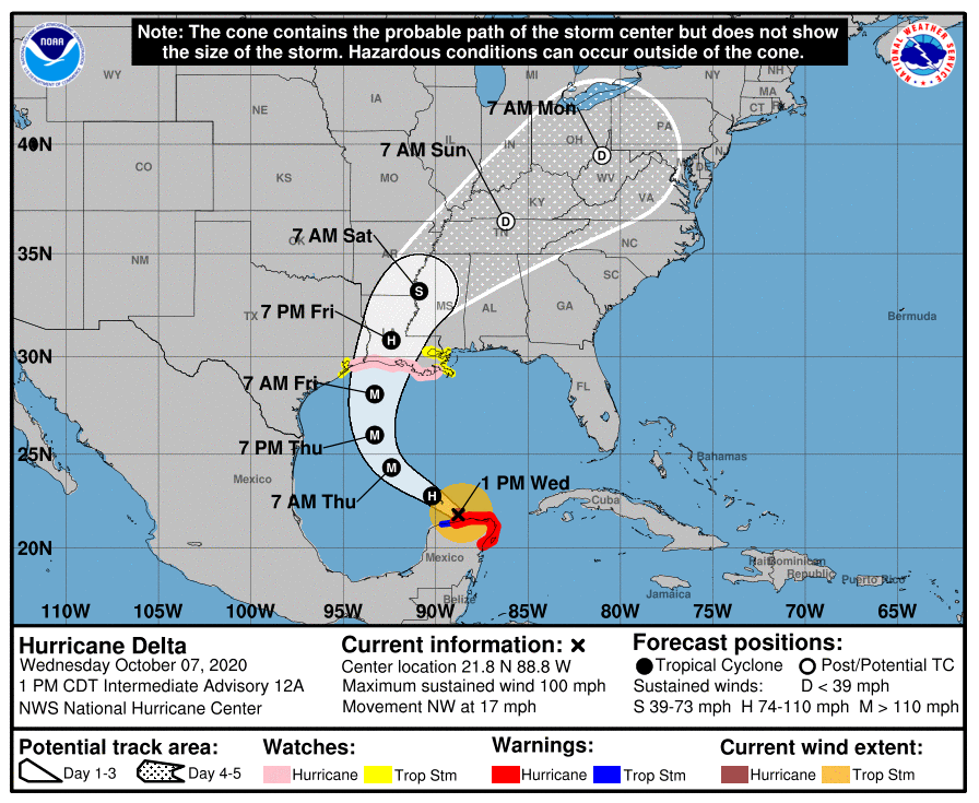 Delta Headed To Gulf Coast - KOGT