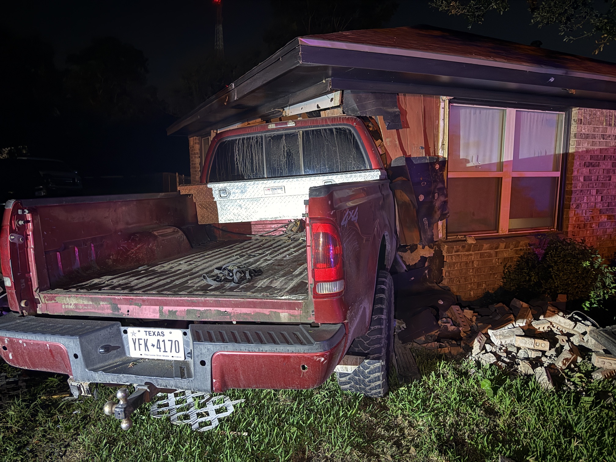 Truck Hits Two Homes
